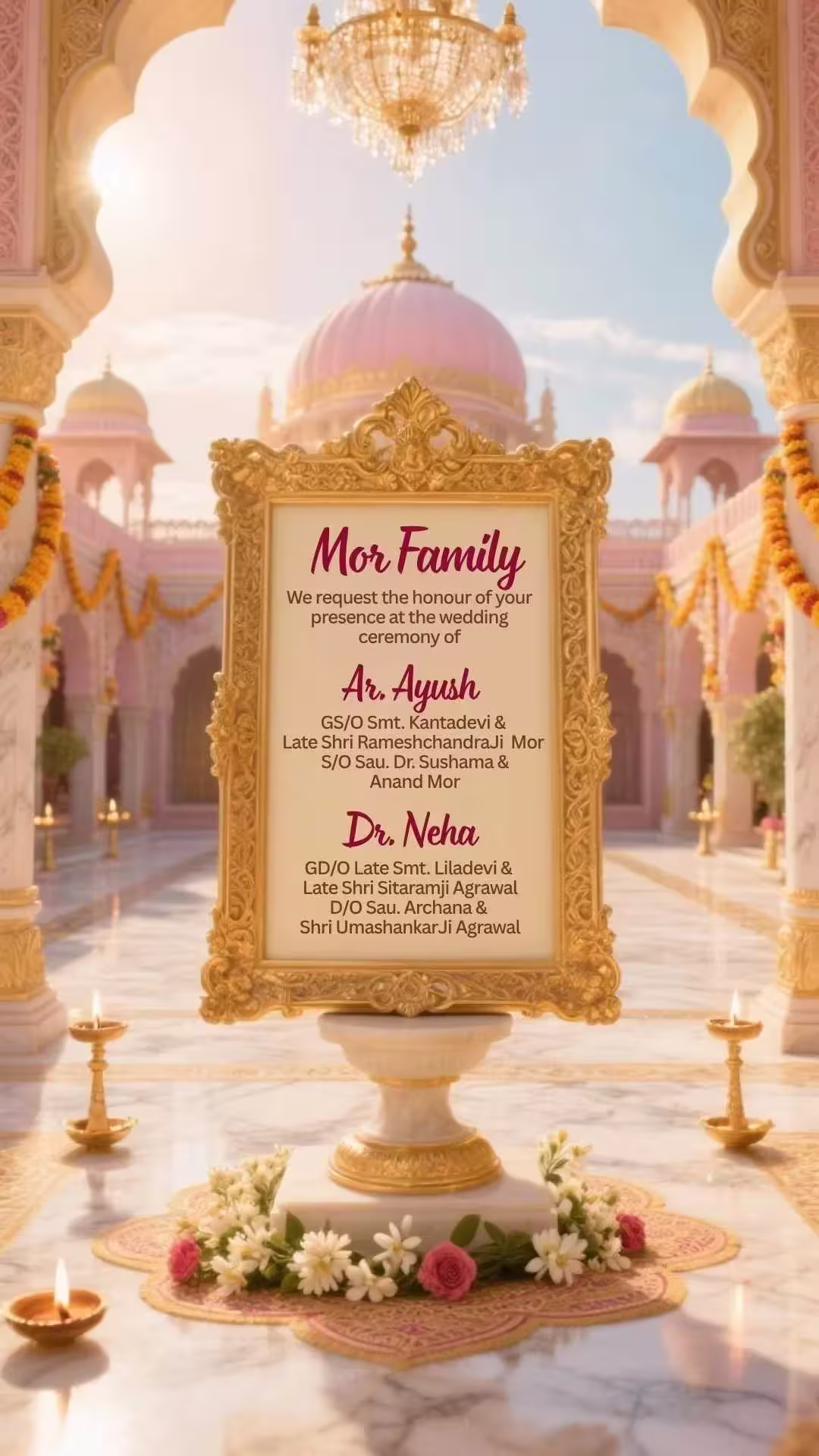 3D AI Royal Wedding Invitation Video | Luxury Palace, Boat Theme | Save the Date | DBI01 Alternate