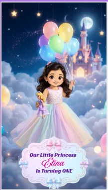 Princess Theme Birthday Invitation Video | Magical & Royal Birthday E-Invite | DBI-12  Alternate