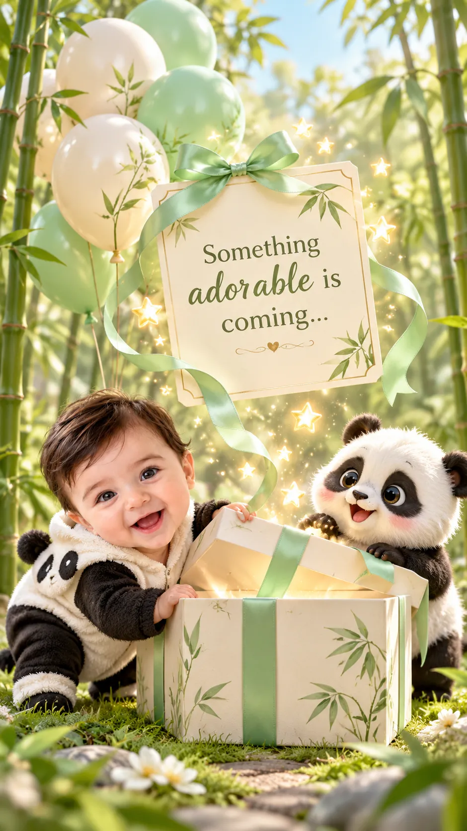 Personalised Panda Theme Birthday Invitation Video