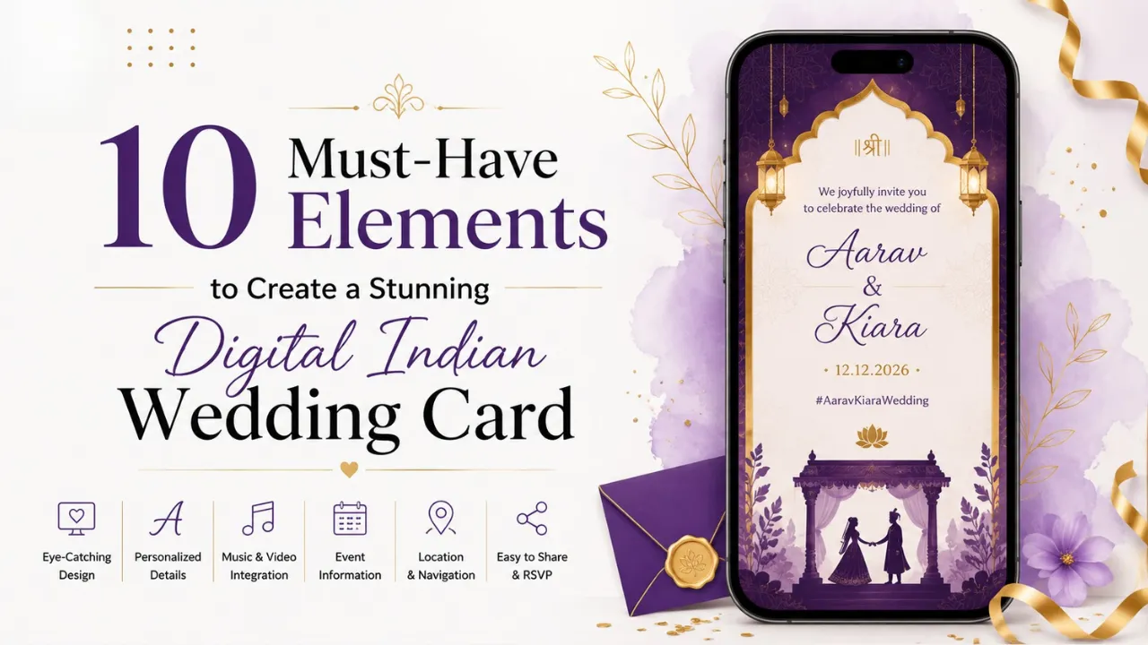 0 Must-Have Elements to Create a Stunning Digital Indian Wedding Card