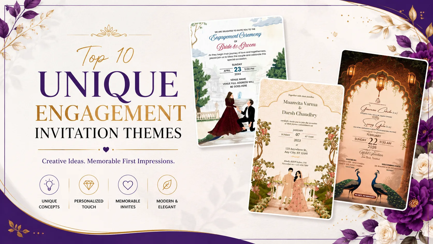 Top 10 Unique Engagement Invitation Themes