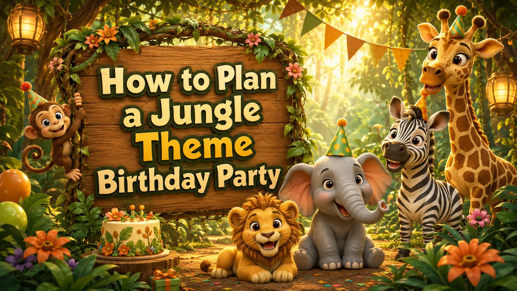 How to Plan a Jungle Theme Birthday Party: Food, Decor, Games, Return Gifts & Budget