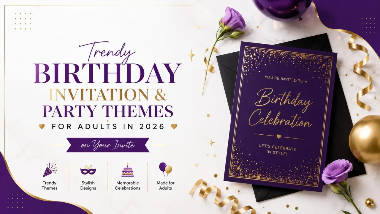 Trendy Birthday Invitation & Party Themes for Adults in 2026