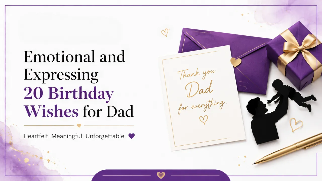 Emotional and Expressing 20 Birthday Wishes for Dad