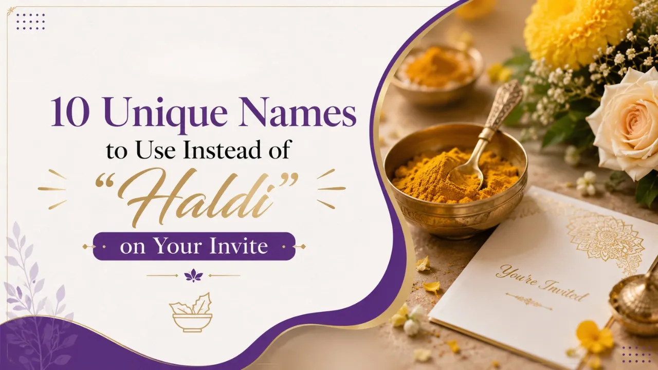 10 Unique Names to Use Instead of "Haldi" on Your Invite