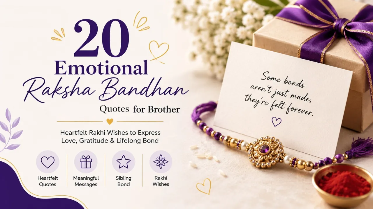 20 Emotional Raksha Bandhan Quotes & Messages for Brother (2026) | Heartfelt Rakhi Wishes
