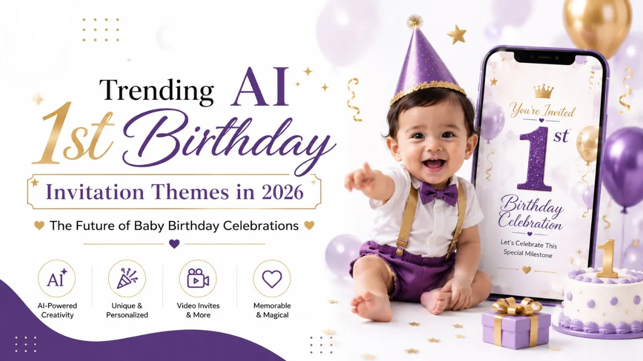 Trending AI 1st Birthday Invitation Themes in 2026