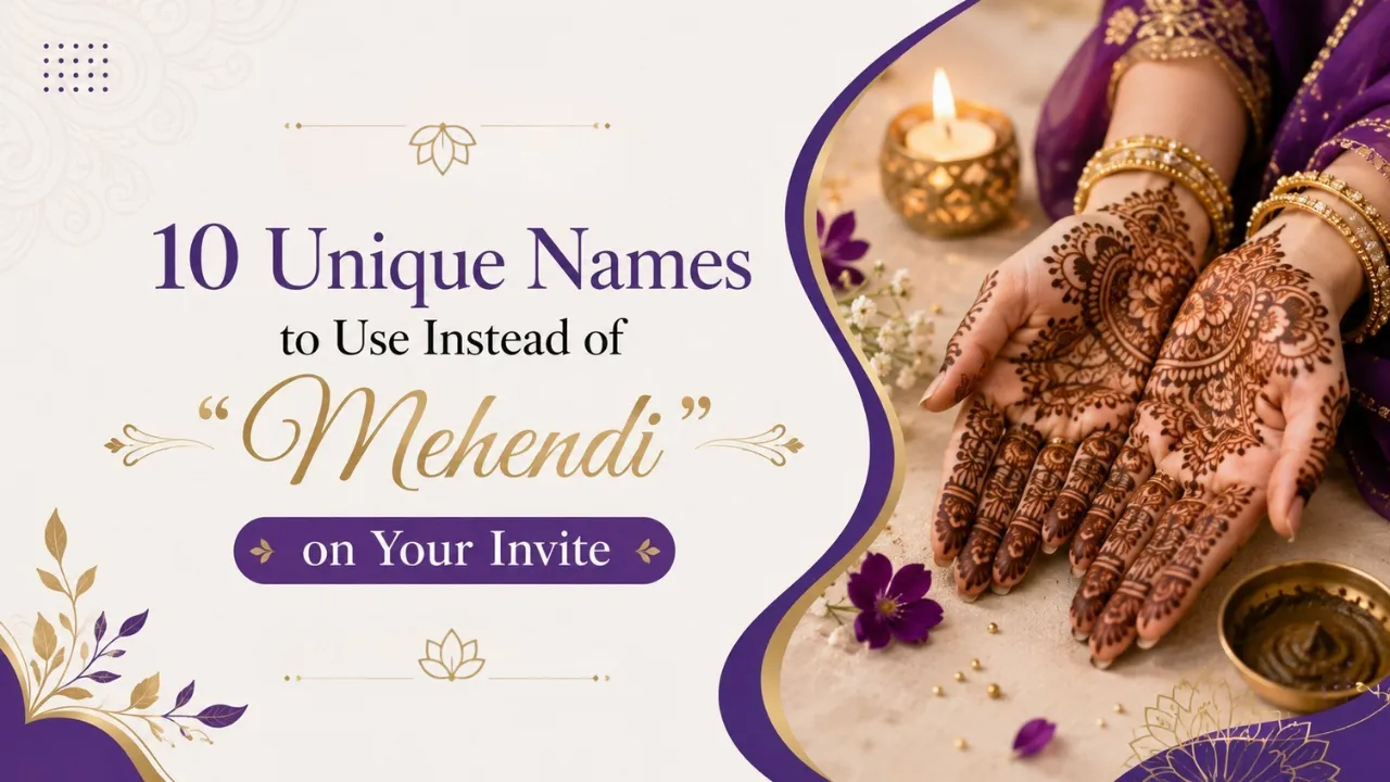 10 Unique Names to Use Instead of "Mehendi" on Your Invite