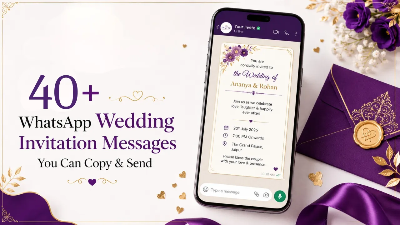 40+ WhatsApp Wedding Invitation Messages You Can Copy & Send