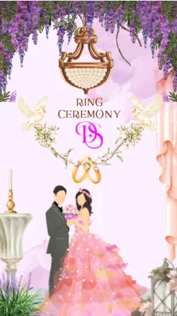 Modern Floral Engagement Invitation Video | Soft White & Purple Theme | DBI 03